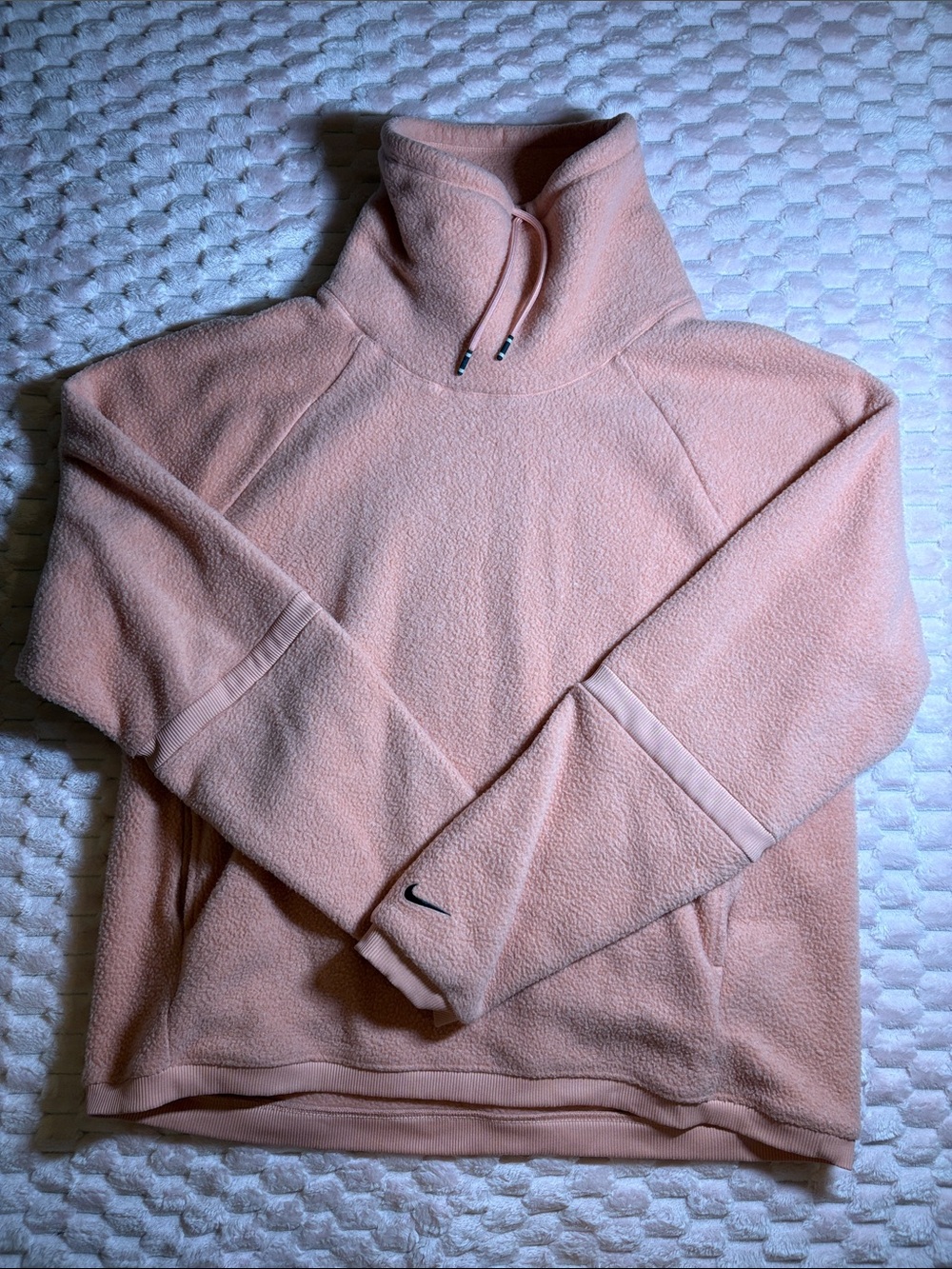 Nike Women’s Light Pink Turtleneck Fleece Pullover